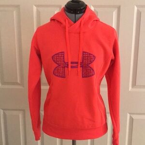 Under Armour Storm Hoodie in Neon Bright Pink with Purple Logo Size Smal…